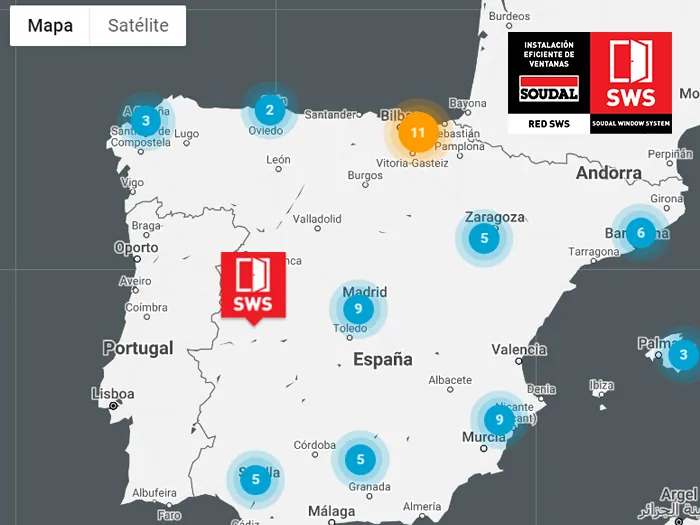 mapa red sws